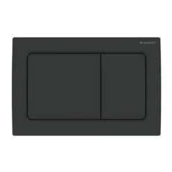 Geberit Alpha01 Square Dual Flush Plate - Matt Black