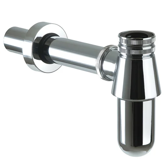 Brass Bottle Trap With 300mm Outlet Pipe - Chrome 3 Brass Bottle Trap With 300mm Outlet Pipe - Chrome