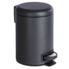 Wenko Leman 3 Litre Pedal Bin - Black 1 Wenko Leman 3 Litre Pedal Bin - Black -Victorian Plumbing Shop 22143800 l