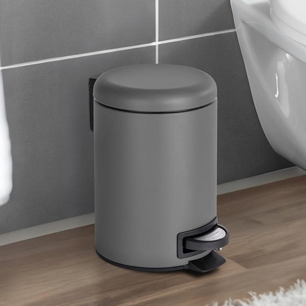 Wenko Leman 3L Pedal Bin - Grey 3 Wenko Leman 3L Pedal Bin - Grey