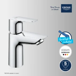 Grohe Start Edge Mono Basin Mixer 16 Grohe Start Edge Mono Basin Mixer -Victorian Plumbing Shop 24314001 d5