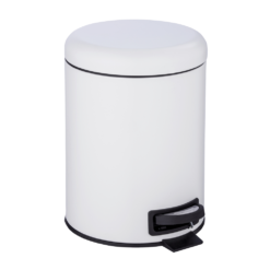 Wenko Leman 5 Litre Pedal Bin - White