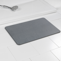 Wenko Simi Grey Bath Mat 60 X 39cm