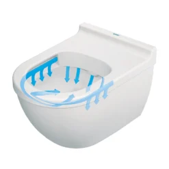 Duravit Starck 3 Rimless Durafix Wall Hung Toilet + Seat -Victorian Plumbing Shop 2527090000 d1