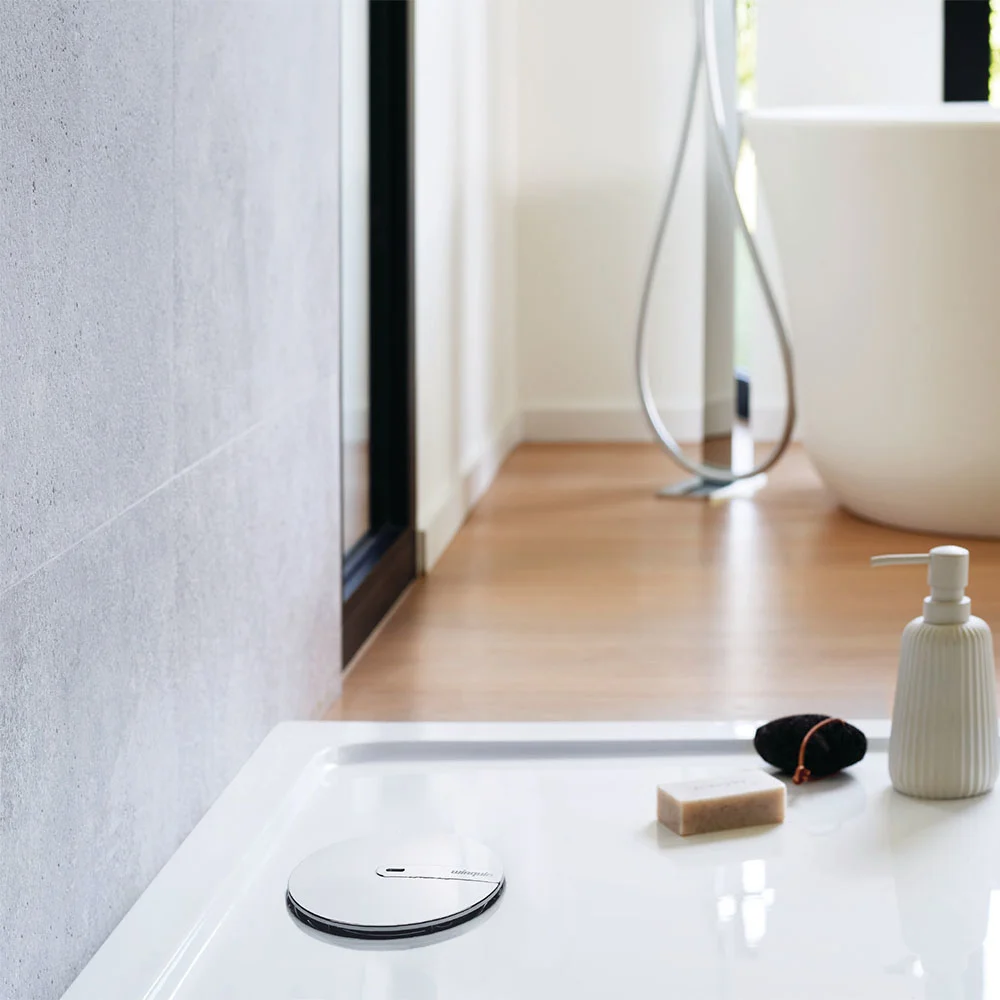 Wirquin Slim+ Extra Flat 90mm Shower Tray Waste - Chrome 4 Wirquin Slim+ Extra Flat 90mm Shower Tray Waste - Chrome - Image 2