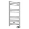 E-Diamond Electric Only Heated Towel Rail W. Digital Thermostat - W400mm X H720mm - Chrome - Straight 2 E-Diamond Electric Only Heated Towel Rail W. Digital Thermostat - W400mm X H720mm - Chrome - Straight -Victorian Plumbing Shop 388533l