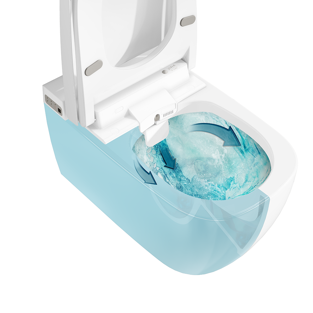 VitrA V-Care Smart Wall-Hung Essential Model Toilet And Soft Close Seat 4 VitrA V-Care Smart Wall-Hung Essential Model Toilet And Soft Close Seat - Image 2