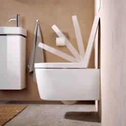 Hansgrohe EluPura S Wall-Mounted AquaFall Flush Toilet With Soft Close Seat -Victorian Plumbing Shop 62021450 7