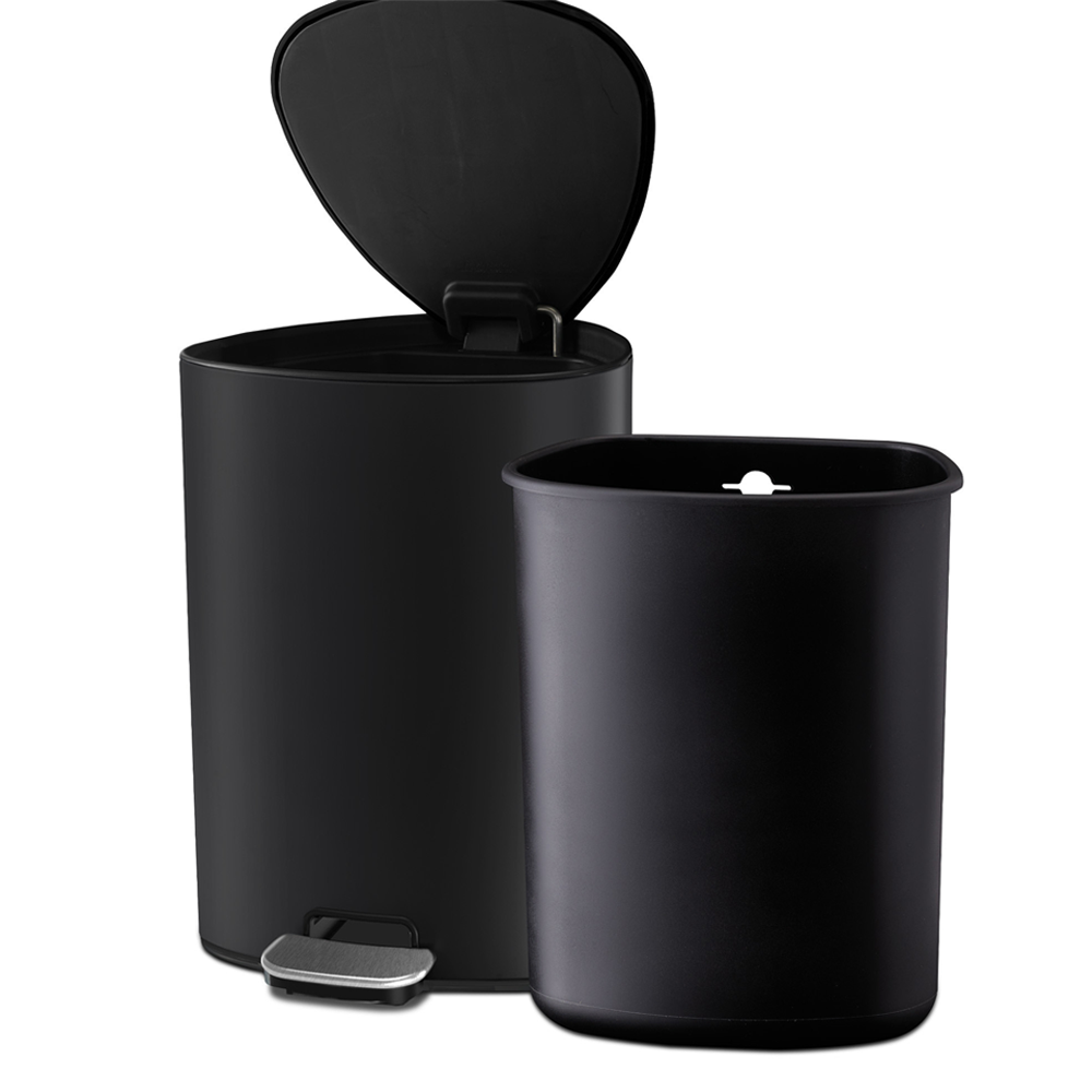 Joseph Joseph EasyStore 5L Pedal Bin - Matt Black 5 Joseph Joseph EasyStore 5L Pedal Bin - Matt Black - Image 3