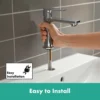 Hansgrohe Rebris E CoolStart Single Lever Basin Mixer 110 With Pop-up Waste - Chrome -Victorian Plumbing Shop 72559000 d6