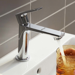 Hansgrohe Rebris E CoolStart Single Lever Basin Mixer 110 With Pop-up Waste - Chrome -Victorian Plumbing Shop 72559000 l2