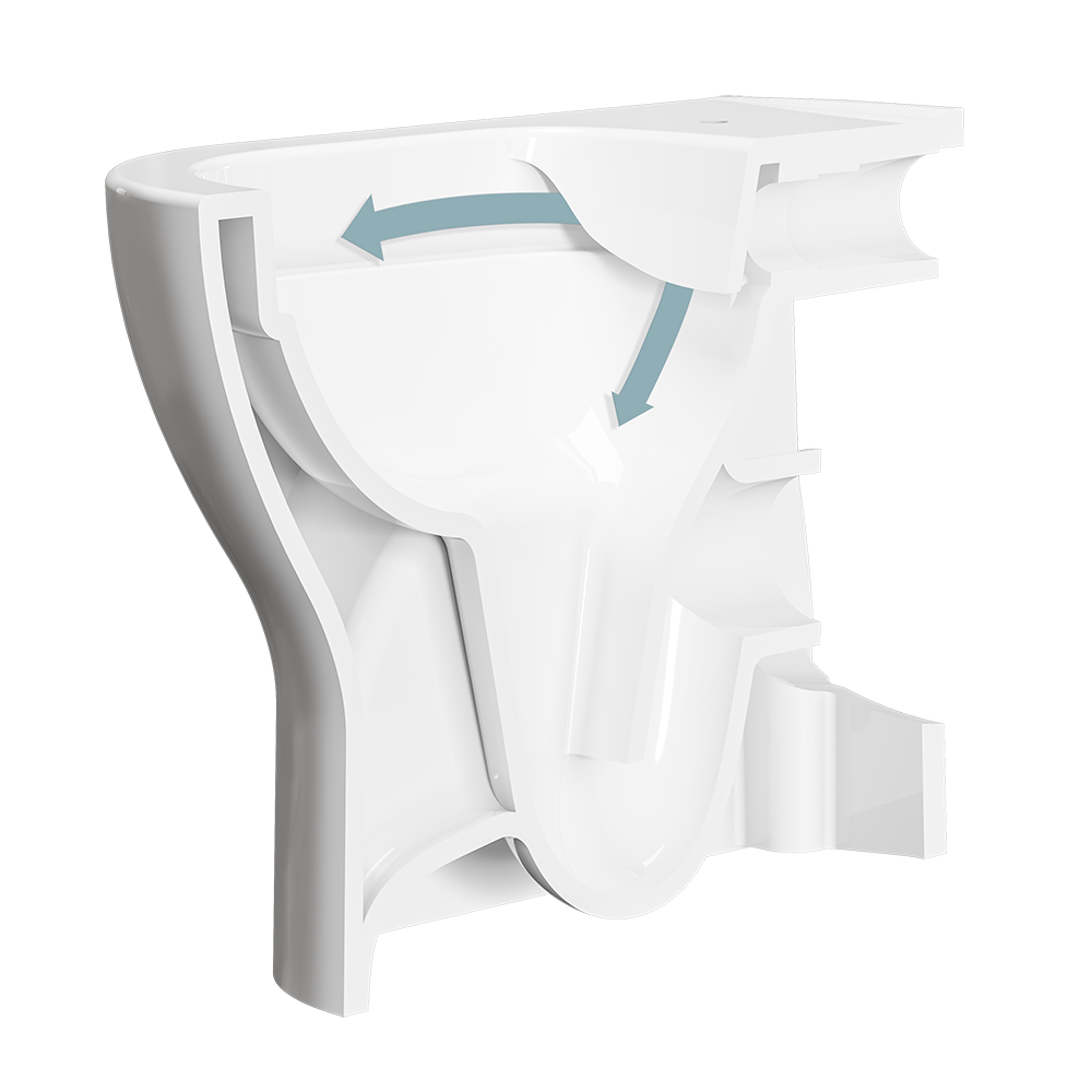 VitrA Evi Round Rimless Back-to-Wall Toilet With Soft-Close Seat 8 VitrA Evi Round Rimless Back-to-Wall Toilet With Soft-Close Seat - Image 6