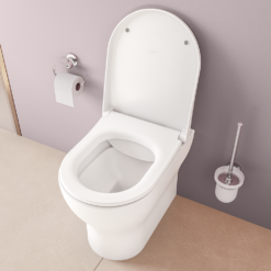 VitrA Evi Round Rimless Back-to-Wall Toilet With Soft-Close Seat 30 VitrA Evi Round Rimless Back-to-Wall Toilet With Soft-Close Seat -Victorian Plumbing Shop 7517b003 6341 d9