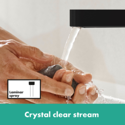 Hansgrohe Finoris Single Lever Basin Mixer 110 With Push-Open Waste - Matt Black 11 Hansgrohe Finoris Single Lever Basin Mixer 110 With Push-Open Waste - Matt Black -Victorian Plumbing Shop 76023670 2