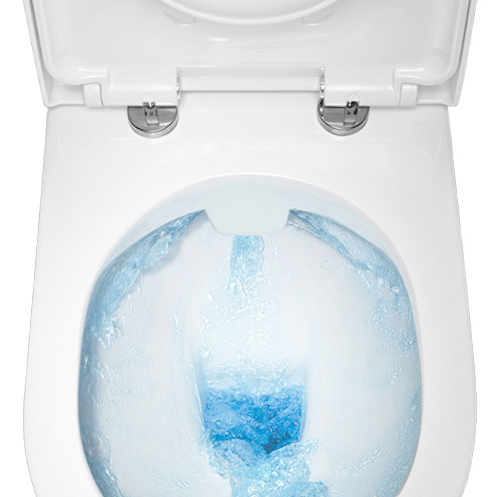 Alaska Rimless Back To Wall Toilet Pan + Soft Close Seat 8 Alaska Rimless Back To Wall Toilet Pan + Soft Close Seat - Image 6