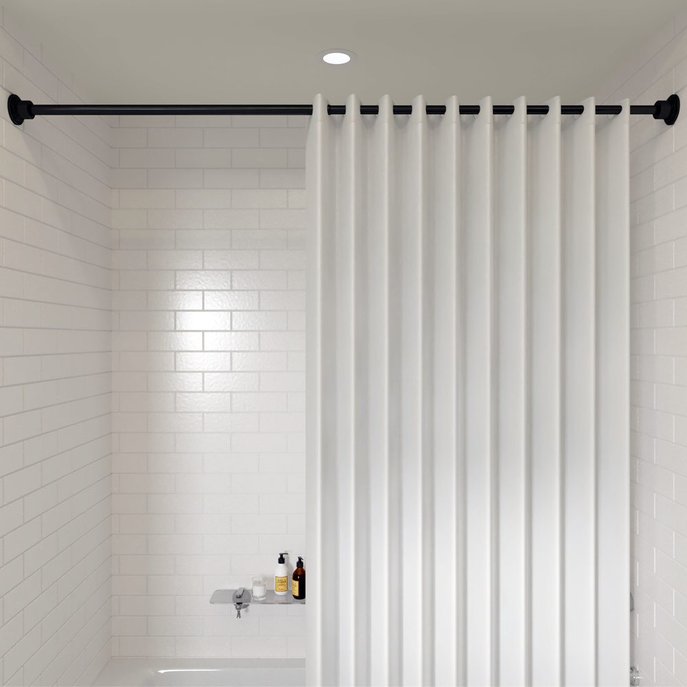 Croydex Stick N Lock Premium Telescopic Rod - Matt Black 9 Croydex Stick N Lock Premium Telescopic Rod - Matt Black - Image 7