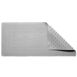 Croydex Grey Non-Slip Bath Mat With Secure Grip Suction Cups, With Hygiene 'n' Clean 340 X 740mm