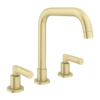 Arezzo Art Deco Lever Deck Mounted (3TH) Basin Mixer Tap - Brushed Brass -Victorian Plumbing Shop arzaddm3bmbb l2