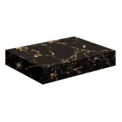 Arezzo Iconic Marble Floating Basin Shelf (Black & Gold - 600 X 400mm) -Victorian Plumbing Shop arzismwt60bgs l2