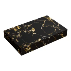 Arezzo Iconic Marble Floating Basin Shelf (Black & Gold - 600 X 400mm) -Victorian Plumbing Shop arzismwt60bgs l3