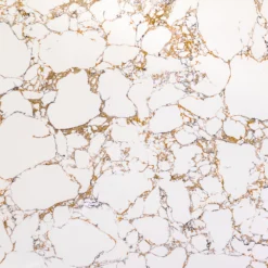 Arezzo Iconic Marble Floating Basin Shelf (White & Gold - 600 X 400mm)