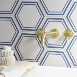 Arezzo Fluted Round Brushed Brass Wall Mounted (3TH) Bath Filler Tap