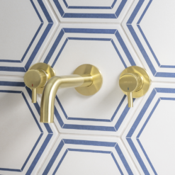 Arezzo Fluted Round Brushed Brass Wall Mounted (3TH) Bath Filler Tap 10 Arezzo Fluted Round Brushed Brass Wall Mounted (3TH) Bath Filler Tap -Victorian Plumbing Shop az1wtbbf lrg1