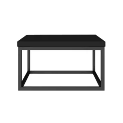 Arezzo 500 Matt Black Stone Resin Worktop With Matt Black Wall Mounted Frame -Victorian Plumbing Shop az5blkfrmmbd1