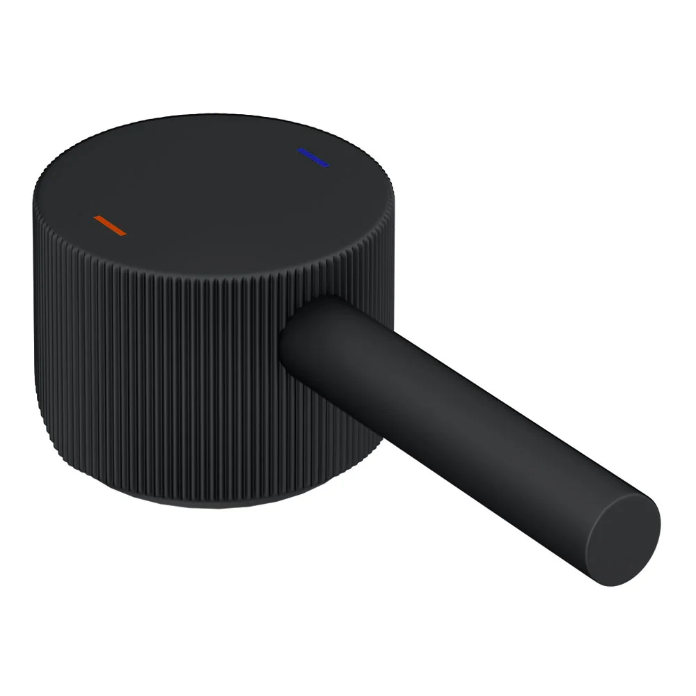 Arezzo Fluted Round Matt Black Basin Mono Mixer 4 Arezzo Fluted Round Matt Black Basin Mono Mixer - Image 2