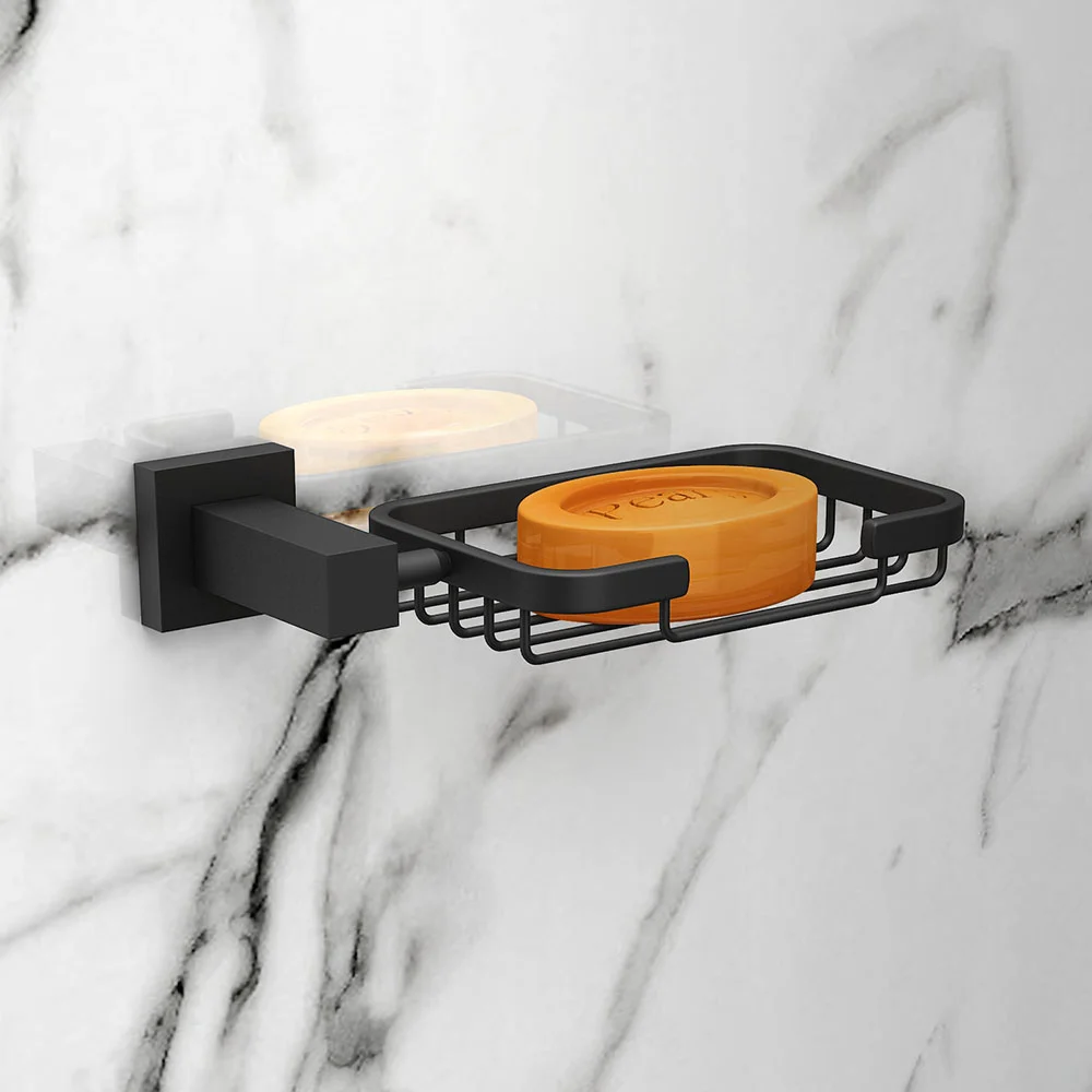 Arezzo Matt Black Soap Holder 4 Arezzo Matt Black Soap Holder - Image 2