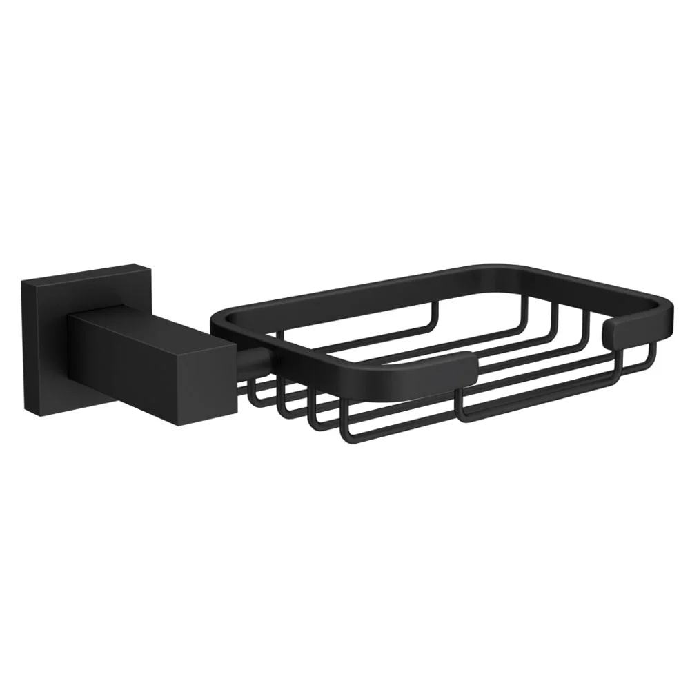 Arezzo Matt Black Soap Holder 3 Arezzo Matt Black Soap Holder