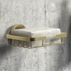 Arezzo Brushed Brass Soap Basket
