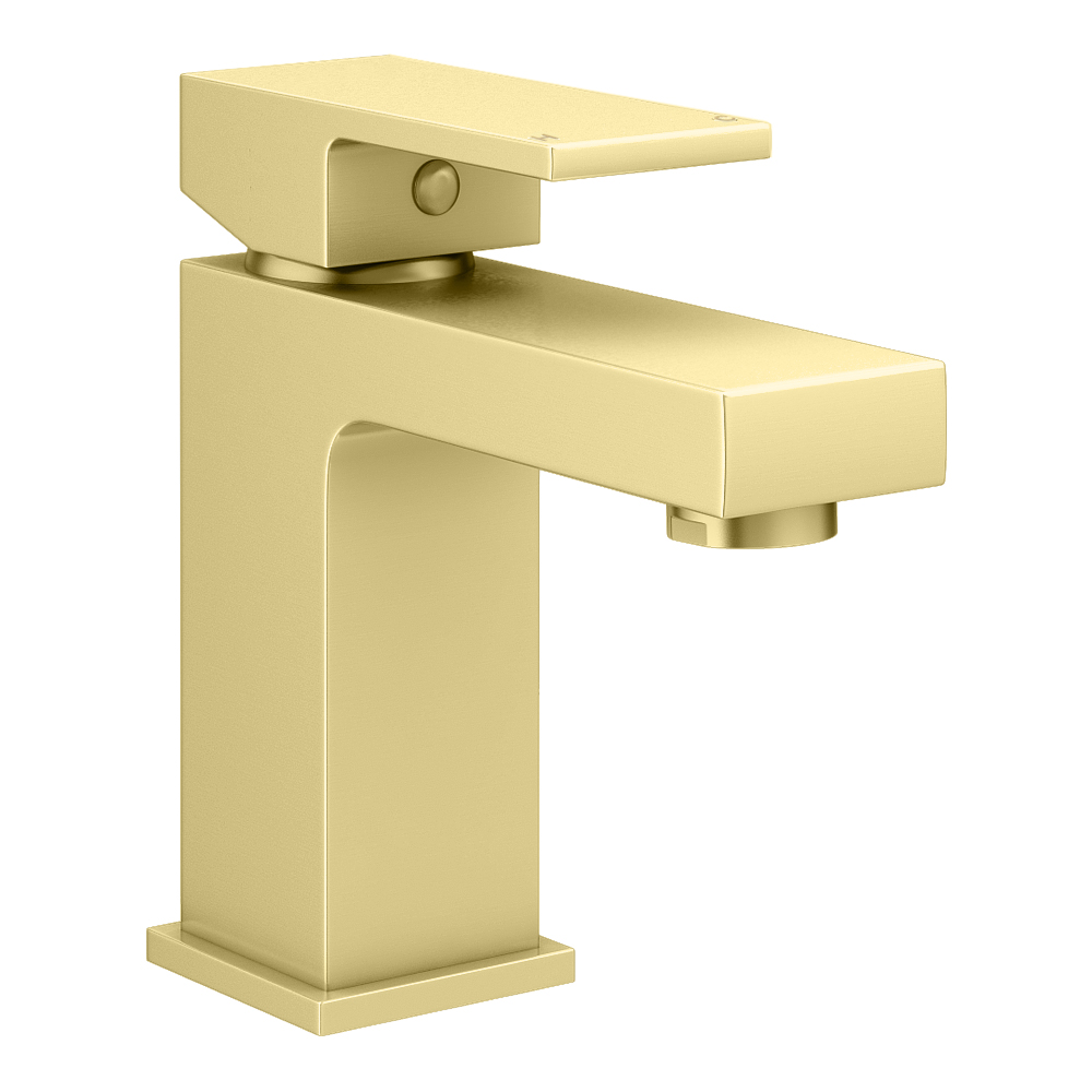 Arezzo Square Brushed Brass Mono Basin Mixer Tap 4 Arezzo Square Brushed Brass Mono Basin Mixer Tap - Image 2
