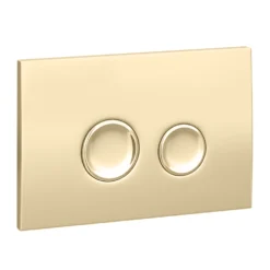 Arezzo Compact Concealed Cistern With Gold Flush Plate - Round Buttons -Victorian Plumbing Shop azccgld d2a