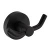Arezzo Matt Black Round Double Robe Hook -Victorian Plumbing Shop azdhmb l