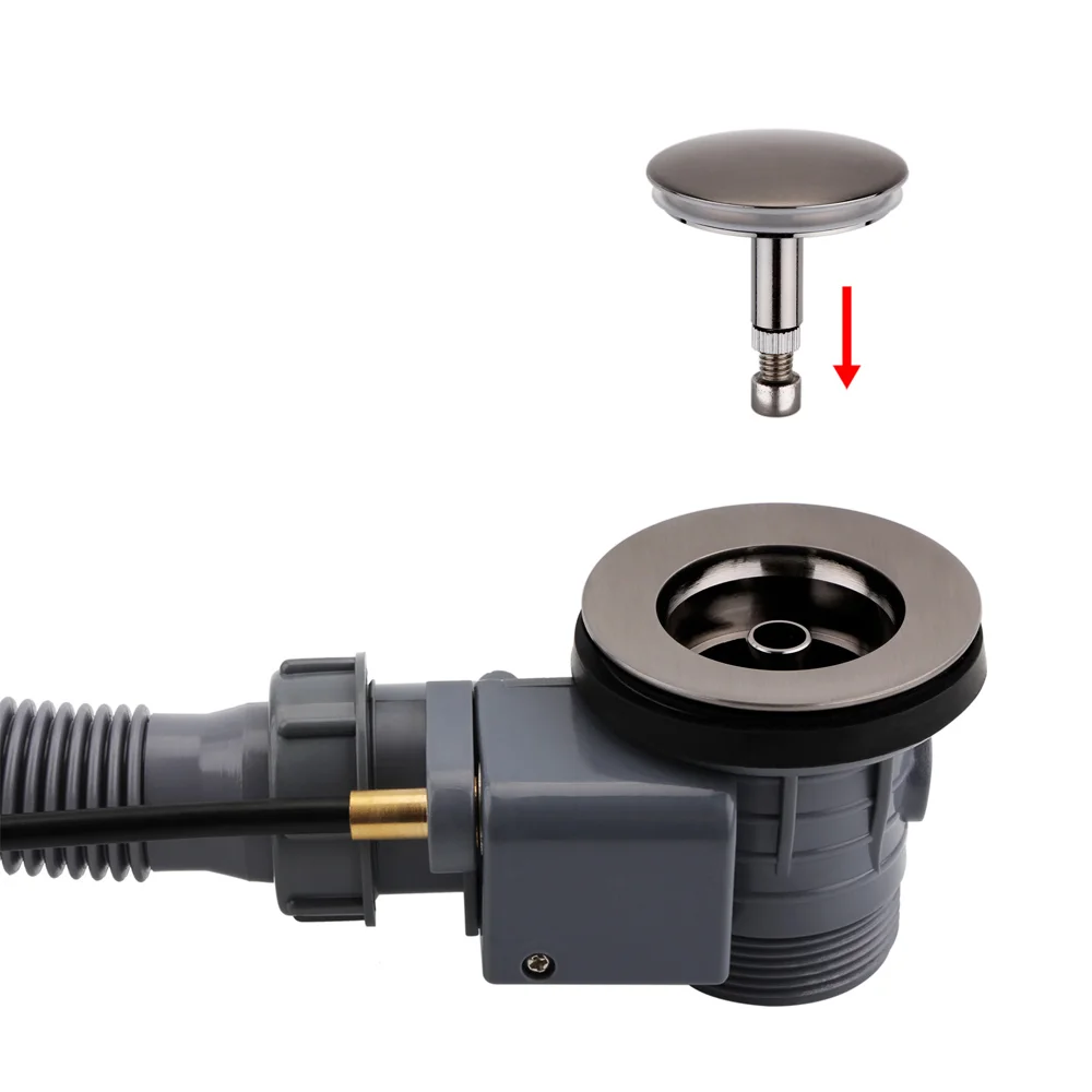 Arezzo Gunmetal Grey Bath Pop-up Waste & Overflow 5 Arezzo Gunmetal Grey Bath Pop-up Waste & Overflow - Image 3