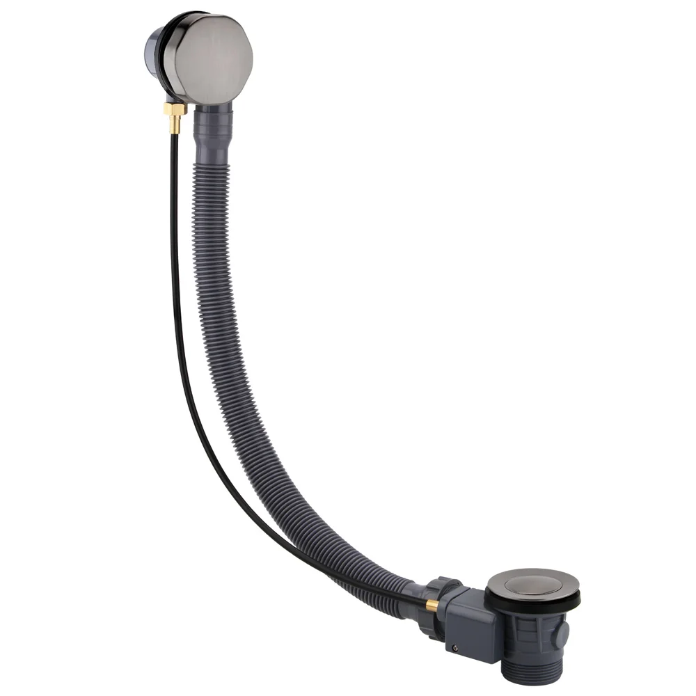 Arezzo Gunmetal Grey Bath Pop-up Waste & Overflow 3 Arezzo Gunmetal Grey Bath Pop-up Waste & Overflow