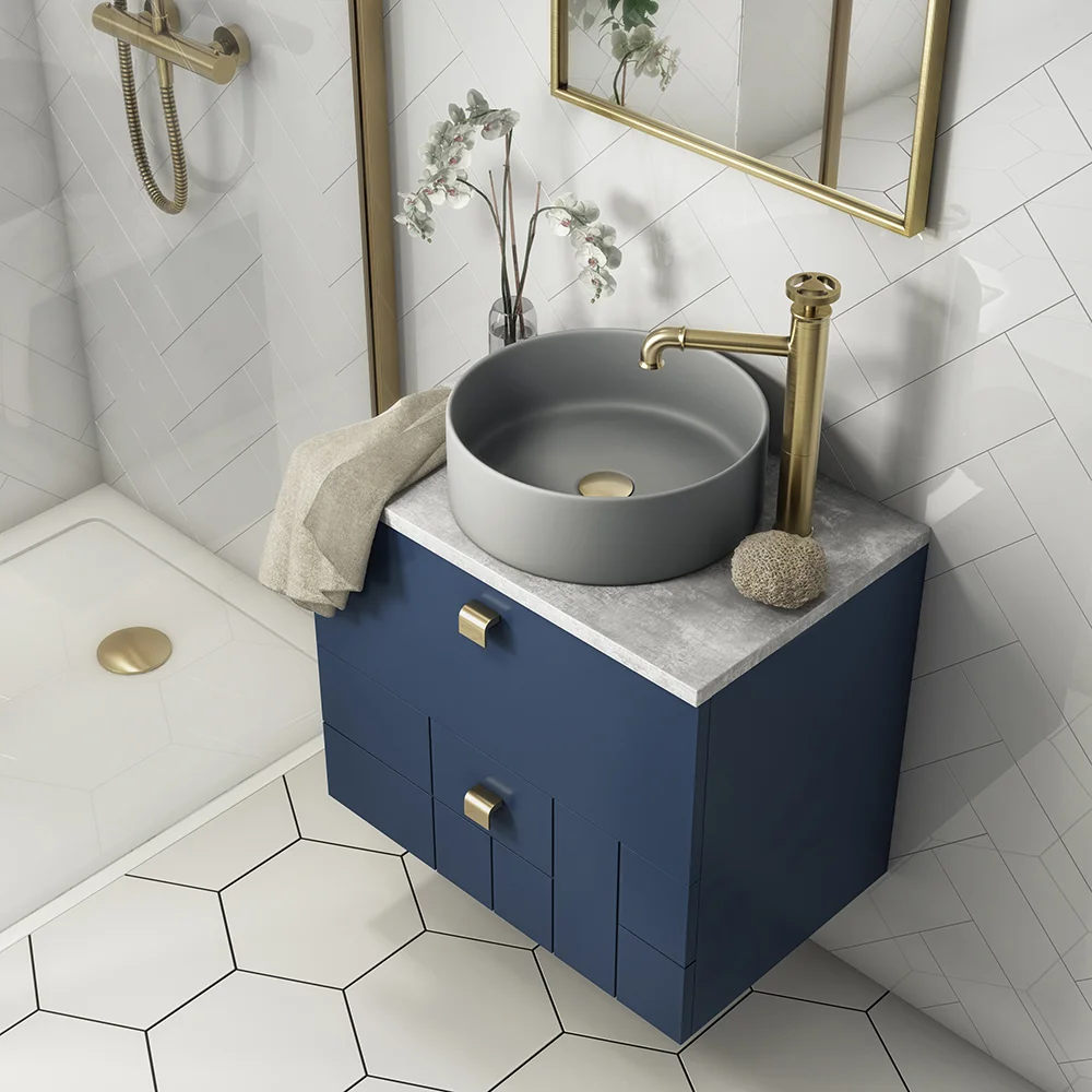 Arezzo Brushed Brass Industrial Style High Rise Basin Mixer 5 Arezzo Brushed Brass Industrial Style High Rise Basin Mixer - Image 3