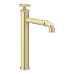 Arezzo Brushed Brass Industrial Style High Rise Basin Mixer 15 Arezzo Brushed Brass Industrial Style High Rise Basin Mixer -Victorian Plumbing Shop azisbb01td3
