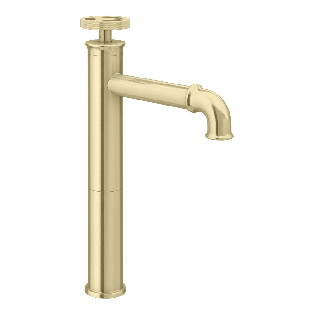 Arezzo Brushed Brass Industrial Style High Rise Basin Mixer 9 Arezzo Brushed Brass Industrial Style High Rise Basin Mixer - Image 7
