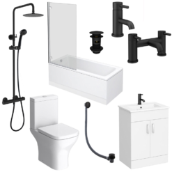 Arezzo Matt Black Complete Modern Bathroom Package 13 Arezzo Matt Black Complete Modern Bathroom Package -Victorian Plumbing Shop azmbcbpsb lrg1