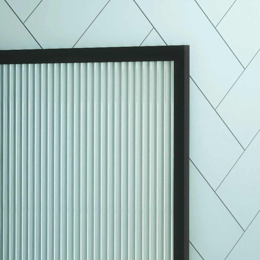 Arezzo Concealed Urinal Pack With 2 X Urinal Bowls + Matt Black Frame Glass Partition 5 Arezzo Concealed Urinal Pack With 2 X Urinal Bowls + Matt Black Frame Glass Partition - Image 3