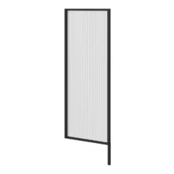 Arezzo Concealed Urinal Pack With 2 X Urinal Bowls + Matt Black Frame Glass Partition