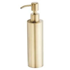 Arezzo Freestanding Round Soap Dispenser Brushed Brass 12 Arezzo Freestanding Round Soap Dispenser Brushed Brass -Victorian Plumbing Shop azrd1bbf l2
