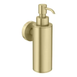 Arezzo Brushed Brass Round Wall Mounted Soap Dispenser 11 Arezzo Brushed Brass Round Wall Mounted Soap Dispenser -Victorian Plumbing Shop azrd1bbw l1