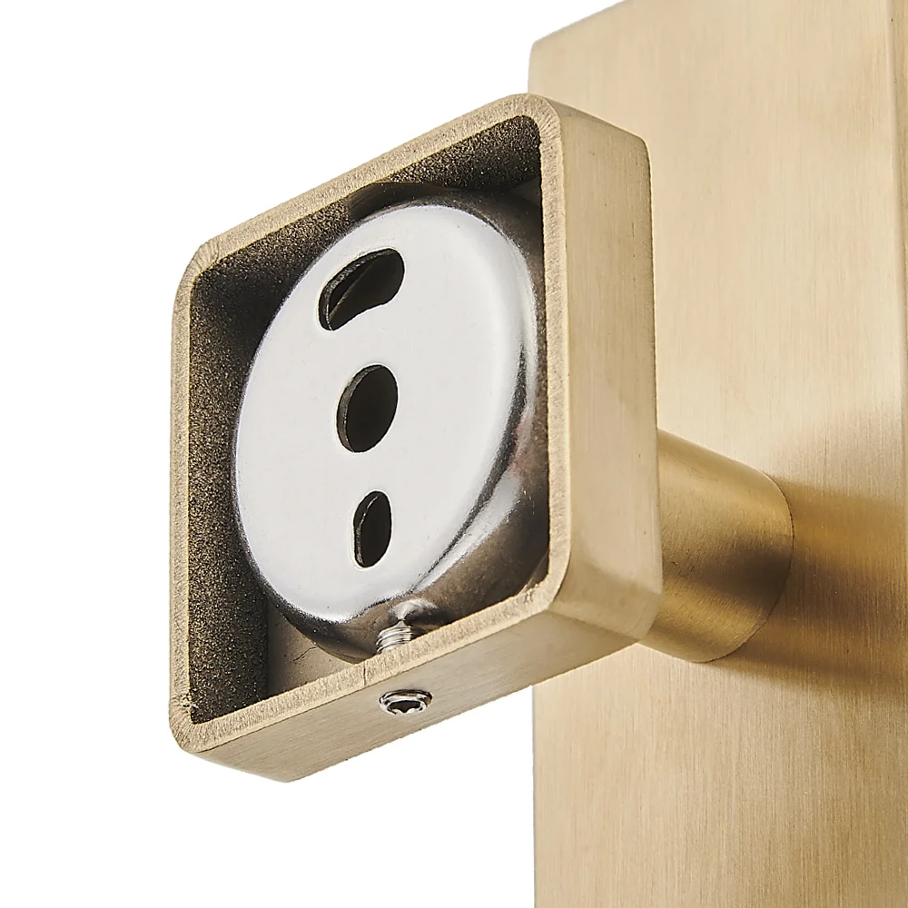 Arezzo Brushed Brass Square Wall Mounted Soap Dispenser 5 Arezzo Brushed Brass Square Wall Mounted Soap Dispenser - Image 3