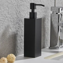 Arezzo Freestanding Square Soap Dispenser Matt Black