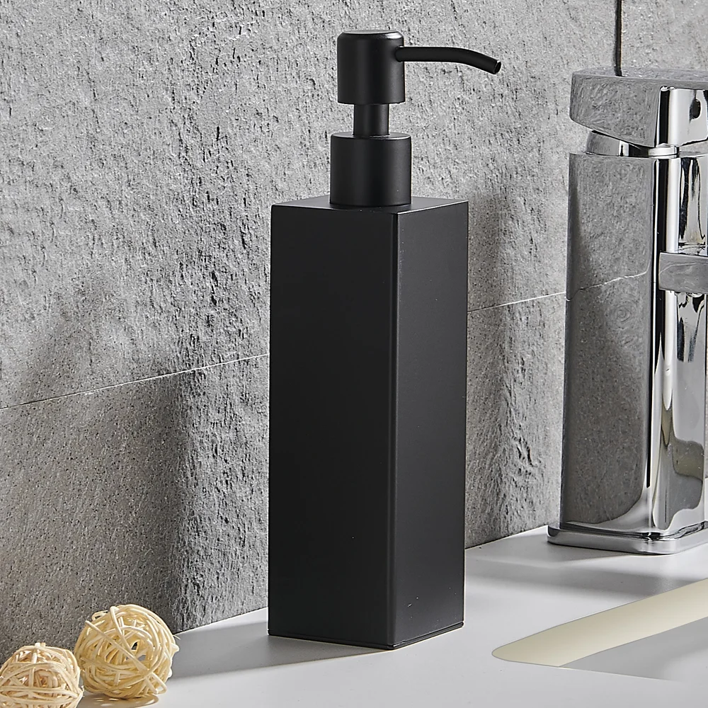 Arezzo Freestanding Square Soap Dispenser Matt Black 3 Arezzo Freestanding Square Soap Dispenser Matt Black