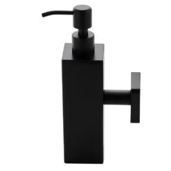 Arezzo Matt Black Square Wall Mounted Soap Dispenser -Victorian Plumbing Shop azsq2mbwd1