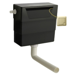 Arezzo Concealed WC Cistern With Brushed Brass Square Flush Plate -Victorian Plumbing Shop azsqbbpk l3